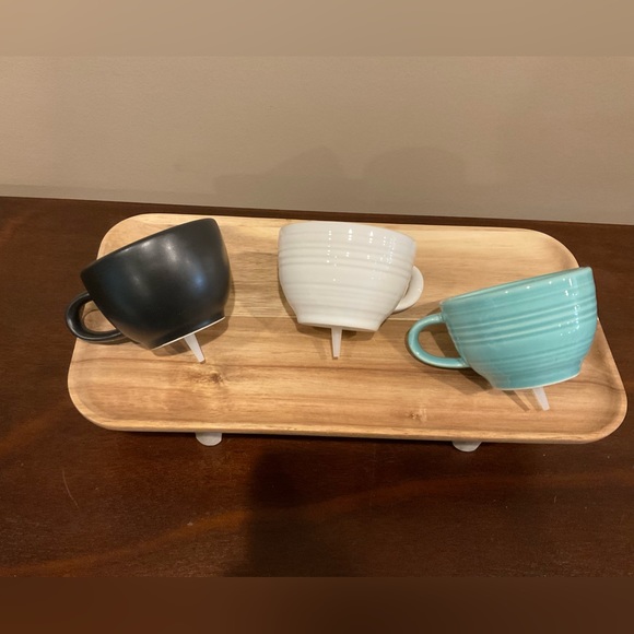 Teacup Platter Decoration - White, Turquoise or Black - Your Choice - Picture 10 of 10